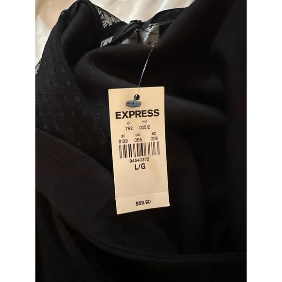 Express Black A Line Shift Dress Size Large - Picture 6 of 6